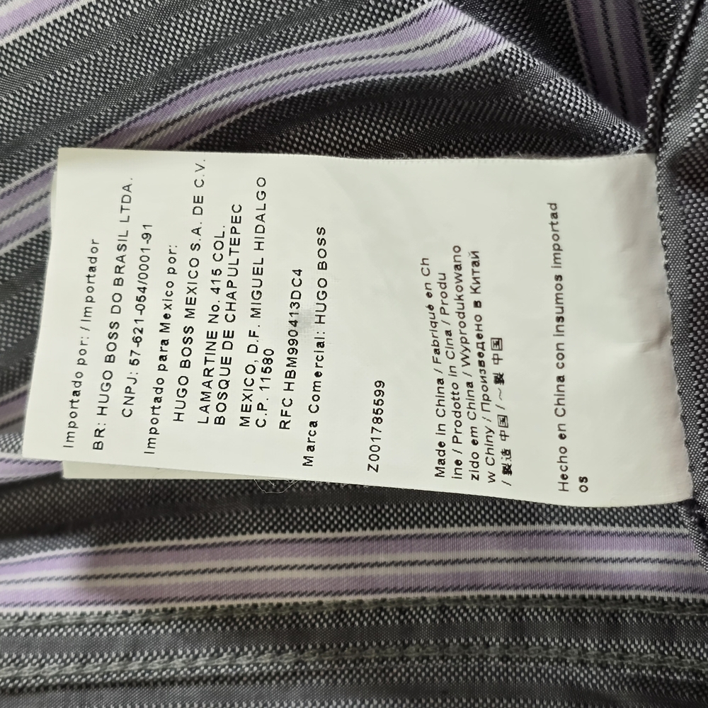 Hugo Boss Gray and White Casual Button Down Shirt - Picture 6 of 7